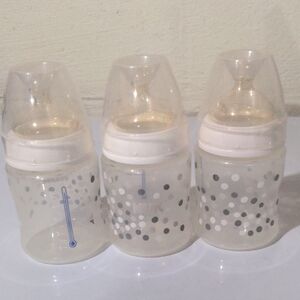 Nuk 3 Set Of Baby Bottles with Polka Dots Anti Colic Baby Bottle New Never Used